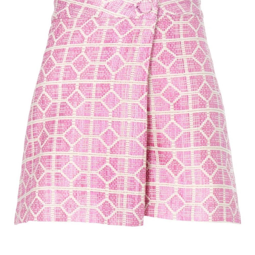 Alexis Pink and White Patterned Skort